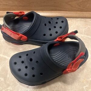 CROCS Kids Navy and Red Water Shoes